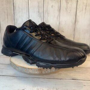 Adidas Greenstar Z Black Leather spike golf shoes #670592  size: US men’s 11.5